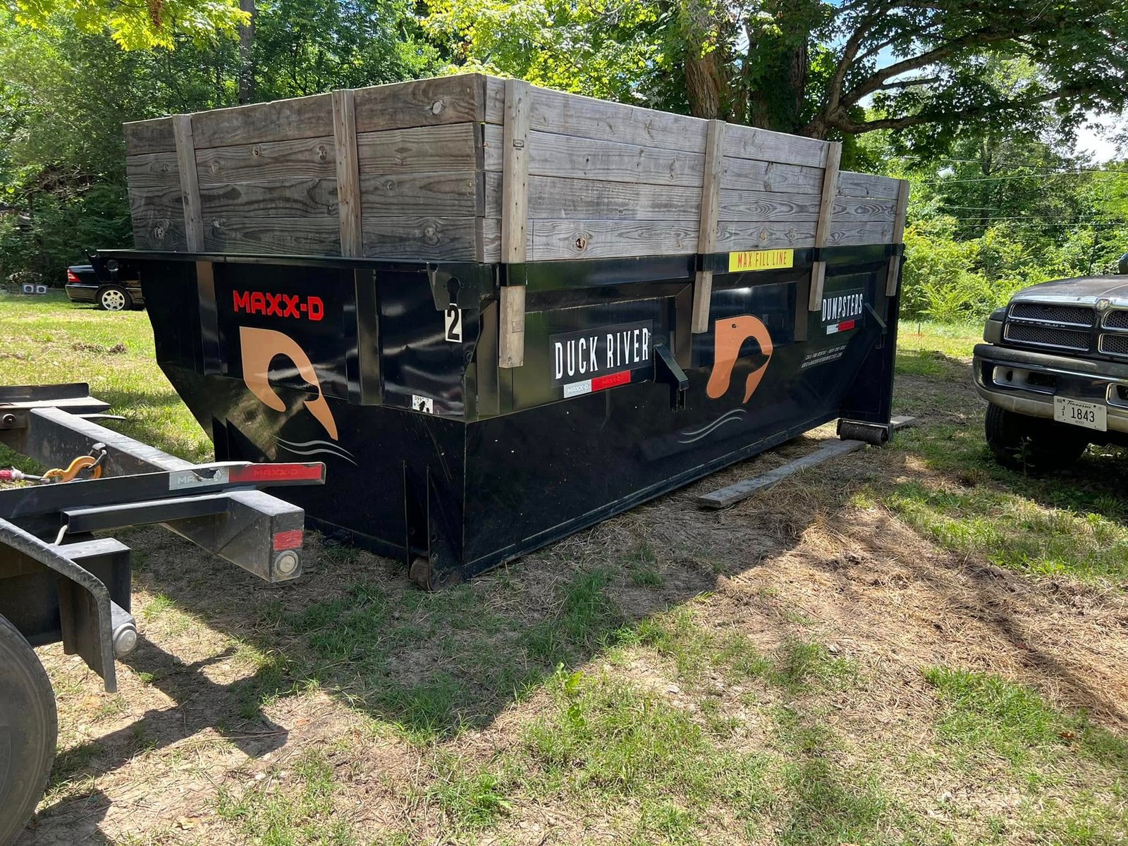 Duck River Dumpsters - 20-yard dumpster on site